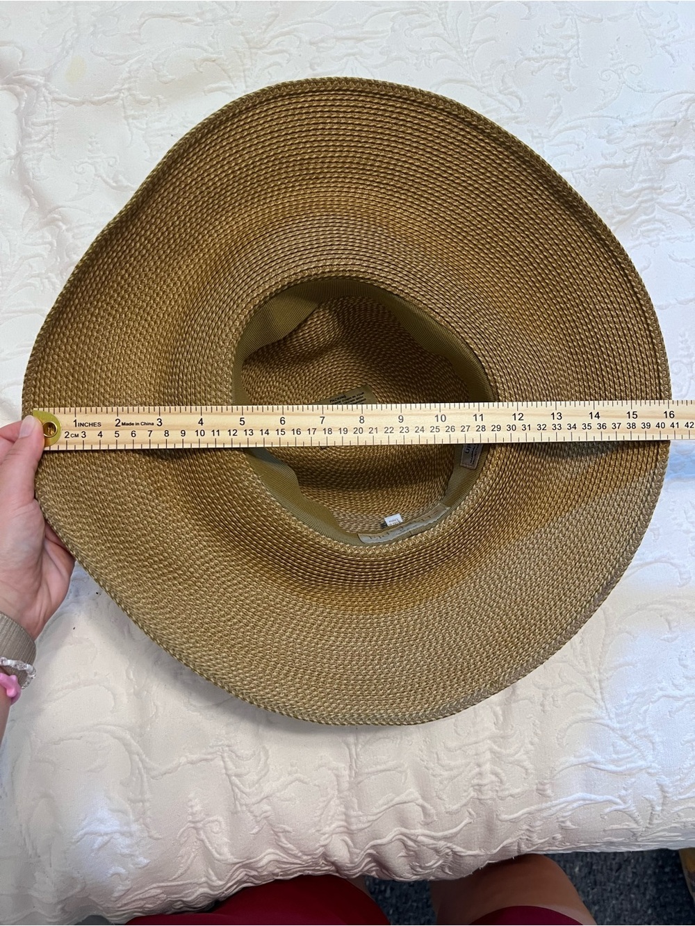Eric Javits Wide-Brim Straw Sun Hat - Tan - Picture 10 of 11
